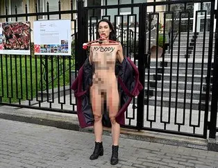 FEMEN üyesinden Ukrayna’da protesto