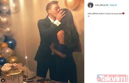 Mesut Özil, oyuncu ve manken Amine Gülşe ile nişanlandı! İşte Mesut Özil - Amine Gülşe nişanından ilk kare