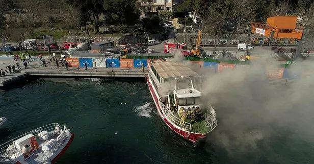 İstinye’de bir tur teknesinde yangın!
