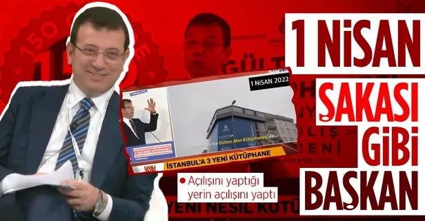İmamoğlu 4 ay arayla aynı kütüphaneyi açtı