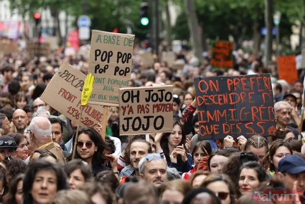 Fransa sokakları karıştı! Paris, Marsilya, Grenoble'de aşırı sağ karşıtı protesto: İktidarı aldığında geri vermez - 30