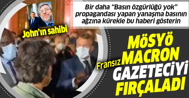 Fransa Cumhurbaşkanı Emmanuel Macron, Hizbullah lideriyle yaptığı görüşmeyi haberleştiren gazeteciyi fırçaladı