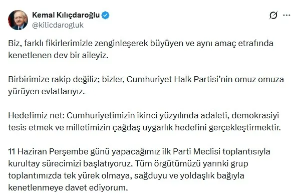 CHP’de kurultay süreci başlıyor: Kılıçdaroğlu’ndan birlik mesajı-2