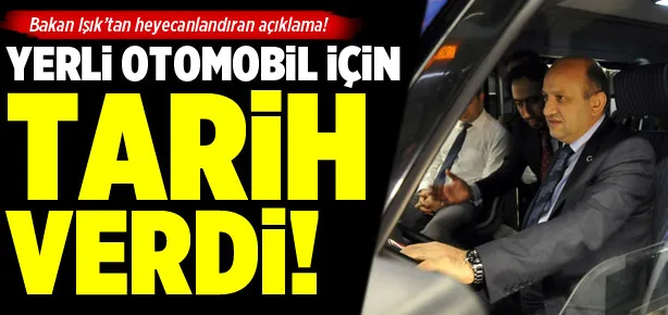 Yerli otomobil için tarih verdi!