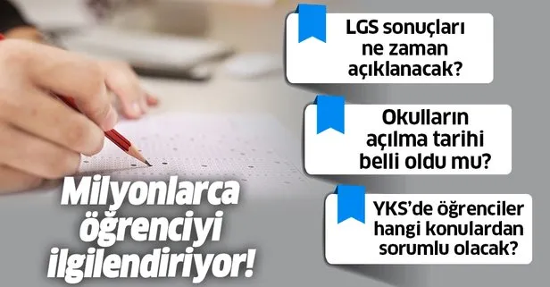 Son dakika: Bakan Ziya Selçuk’tan flaş LGS açıklaması! Milyonlarca öğrenciyi ilgilendiriyor