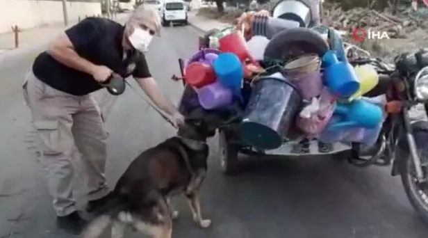 Son dakika: Adana'da uyuşturucu gizlemede akılalmaz yöntem: Sepetli motosiklete zulalanmış 77 kilo esrarı Marco buldu-2