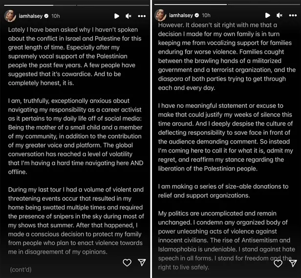 Dünyaca ünlü şarkıcı Halsey'den destek mesajı: Filistin'e yardım gönderen kuruluşlara bağışta bulunacak-4