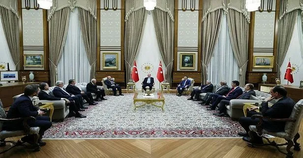 Başkan Erdoğan, Cumhur İttifakı liderlerini kabul etti