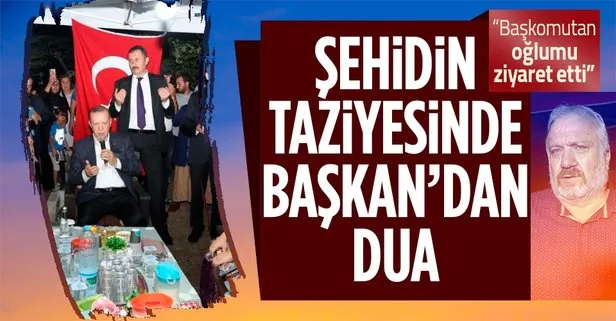 Başkan Erdoğan’dan şehit ailesine ziyaret