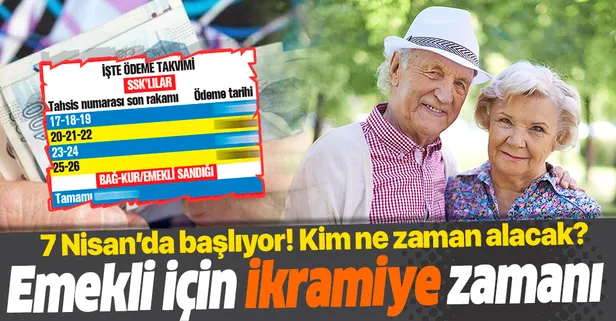 Emekli için ikramiye zamanı | 1000 TL’lik bayram ikramiyesi ödemeleri 7 Nisan’da başlıyor! Kim ne zaman alacak?