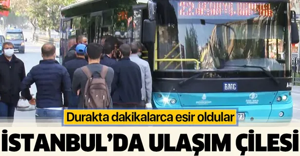 Kısıtlamanın ardından İstanbul'da toplu ulaşımda yoğunluk yaşandı