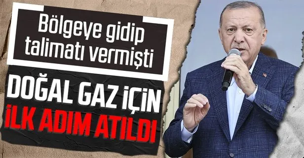 Başkan Erdoğan talimatı vermişti... Bozkurt’a doğal gaz için ilk adım atıldı