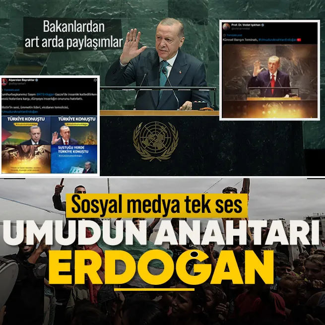 Umudun Anahtarı Erdoğan! mesajlarıyla sosyal medya sallandı! Bakanlar peş peşe paylaştı