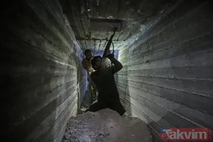 Tel Abyad’da YPG/PKK’lıların kazdığı tüneller ortaya çıkarıldı