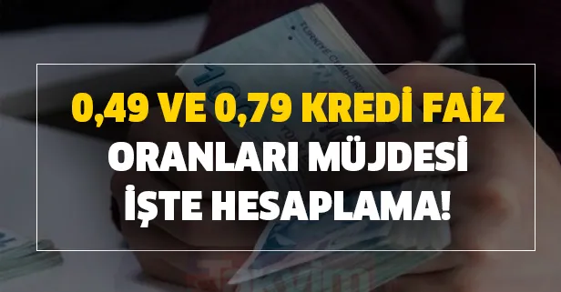 0,49 ve 0,79 kredi faiz oranları müjdesi ve hesaplama! Ziraat Bankası konut, ihtiyaç ve taşıt kredisi faiz oranları!