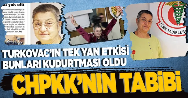 TTB Başkanı Şebnem Korur Fincancı yerli aşı TURKOVAC'ı bu kez PKK paçavrasında kötüledi