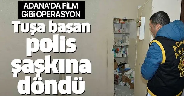 Adana’da kaçak hastaneye baskın! Duvardaki tuşa basan polis ekipleri şaşkına döndü