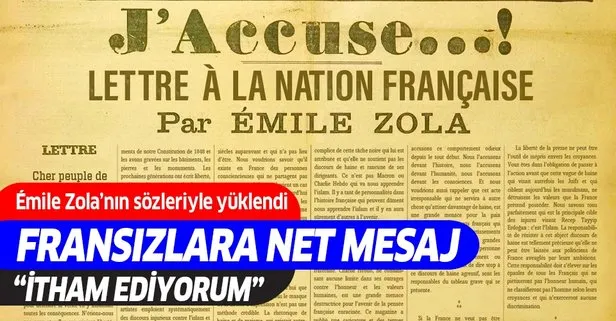 İletişim Başkanı Fahrettin Altun paylaştı: Emile Zola, Fransız halkına 122 yıl sonra aynı mesajla sesleniyor