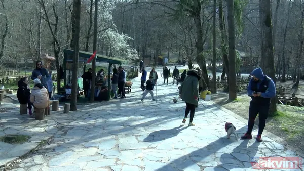 Koronavirüse karşı 'evde kal' uyarısını dinlemeyip Belgrad Ormanı'na akın ettiler - 13