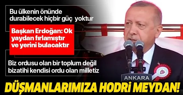 Başkan Recep Tayyip Erdoğan’dan Doğu Akdeniz mesajı: Düşmanlarımıza hodri meydan diyoruz