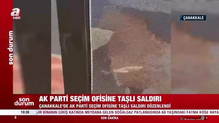AK Parti seçim ofisine taşlı saldırı!