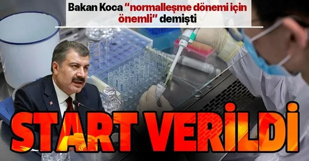Sağlık Bakanı Fahrettin Koca duyurmuştu! Koronavirüs bağışıklık testlerine start verildi