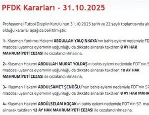 Bahisçi hakemlere ceza yağdı