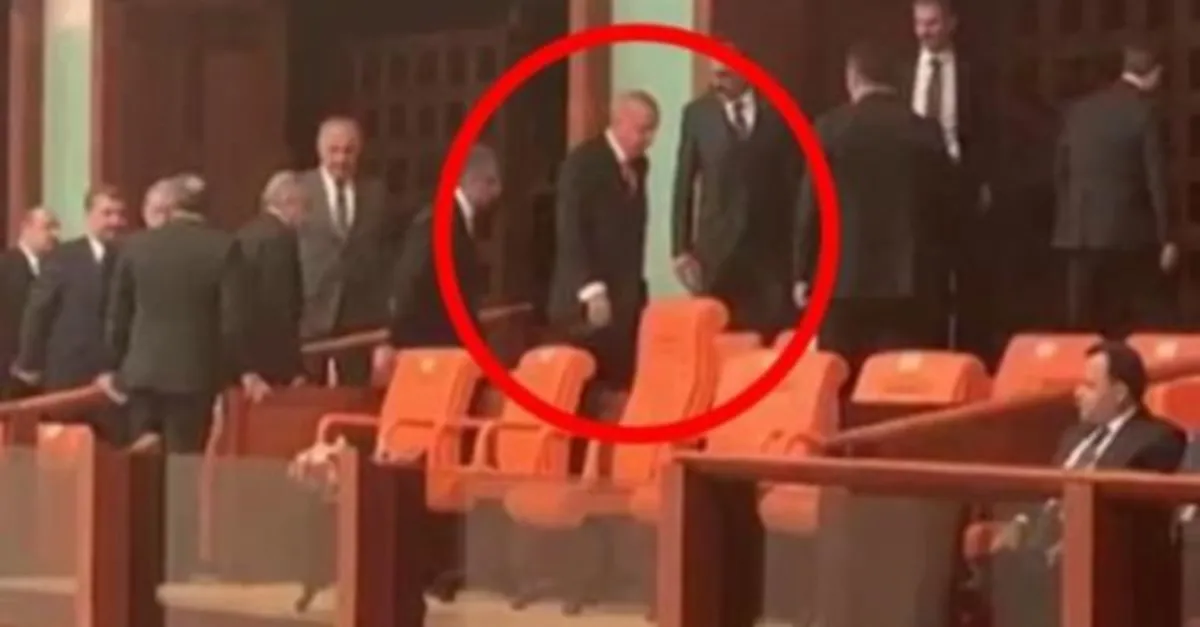 Başkan Erdoğan Meclis'i böyle terk etti