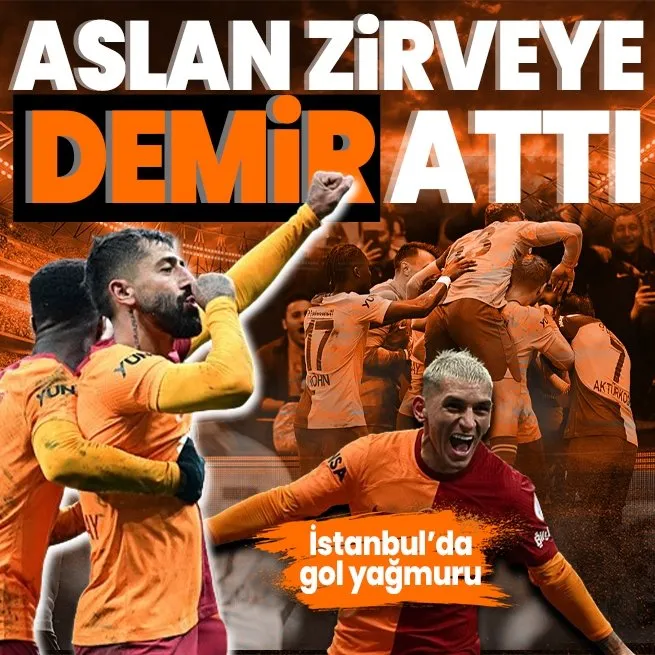 Galatasaraydan Rizeye yarım düzine gol! Zirveye Demirledi!