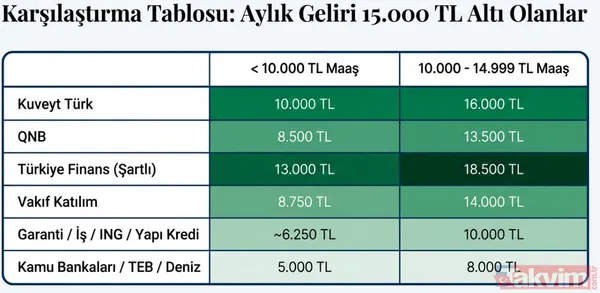 Emekliye ek ödüllü 90 bin TL promosyon: 15 banka SSK, Bağ-Kur'lu için avantaj paketlerini listeledi - 4