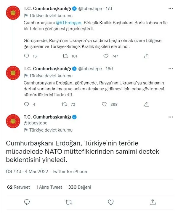 Son dakika: Başkan Recep Tayyip Erdoğan, Boris Johnson ve Zelenskiy ile görüştü: Masada Ukrayna var-4