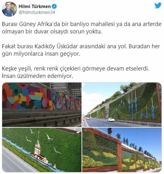 CHP’li İBB peyzaj rezaleti! Yeşil alan yerine duvar CHP’li İBB peyzaj rezaleti! Yeşil alan yerine duvar