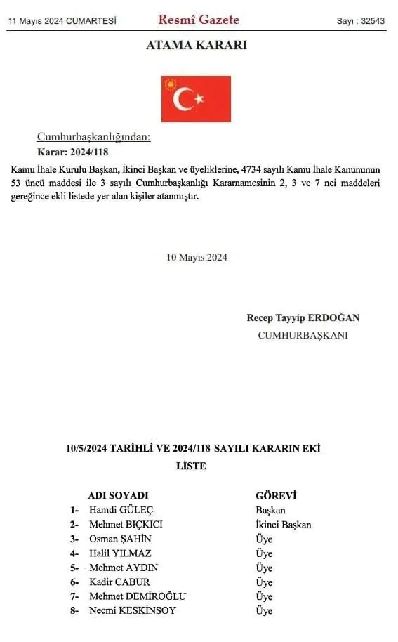 SON DAKİKA I Başkan Erdoğan imzaladı: Resmi Gazete'de yayımlandı! Kamu İhale Kurulu'na kritik atama-2