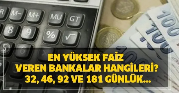 Ziraat Halkbank Ing Ve Burgan En Yuksek Faiz Veren Bankalar Hangileri 32 46 92 Ve 181 Gunluk Mevduat Faiz Oranlari Hesaplama Takvim