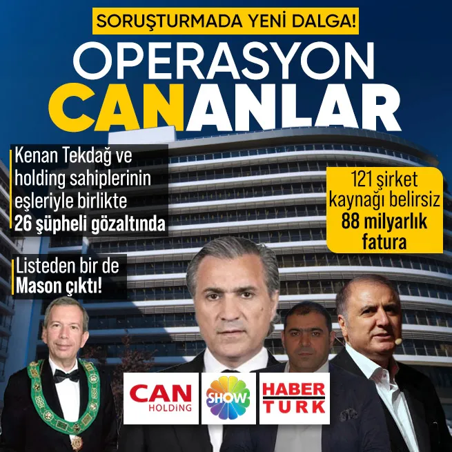 Can Holding soruşturmasında yeni dalga! 35 şüpheliye gözaltı kararı: Aralarında Kenan Tekdağ da var | Mason Remzi Sanver alındı!