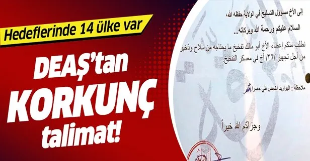 DAEŞ’ın 14 ülke için korkunç canlı bomba talimatı ortaya çıktı