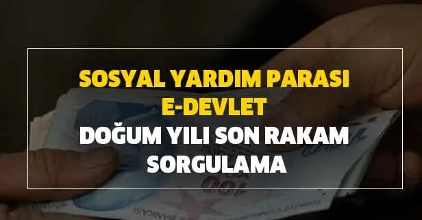 2020 sosyal yardım parası ödeme e-devlet doğum yılı son rakam sorgulama! Sosyal yardım 1000 ödemeleri yattı mı?