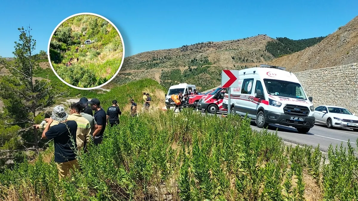 Antalya-Konya yolunda otomobil uçurumdan yuvarlandı: 5 ölü 2 yaralı... Aynı mevkide defalarca kaza yaşandı