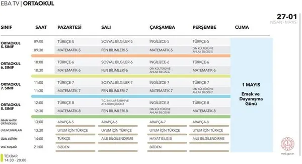 trt-eba-tv-haftalik-ders-programi-27-nisan-1-mayis-ilkokul-ortaokul-lise-haftalik-program-1587973632924.jpg TRT EBA TV haftalık ders programı! | 27 Nisan – 1 Mayıs ilkokul, ortaokul, lise haftalık program!-2