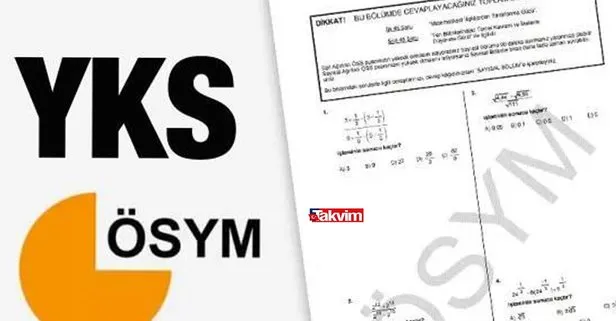 yks cikmis sorular ve cevaplari 2018 2019 2020 yilinda yks tyt ayt ydt hangi sorular soruldu takvim