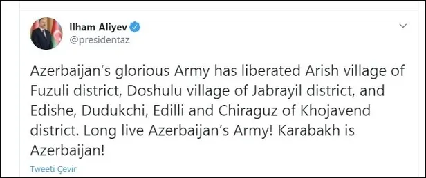 Son dakika: Azerbaycan ordusu açıkladı: 6 köy daha Ermenistan işgalinden kurtarıldı!-1