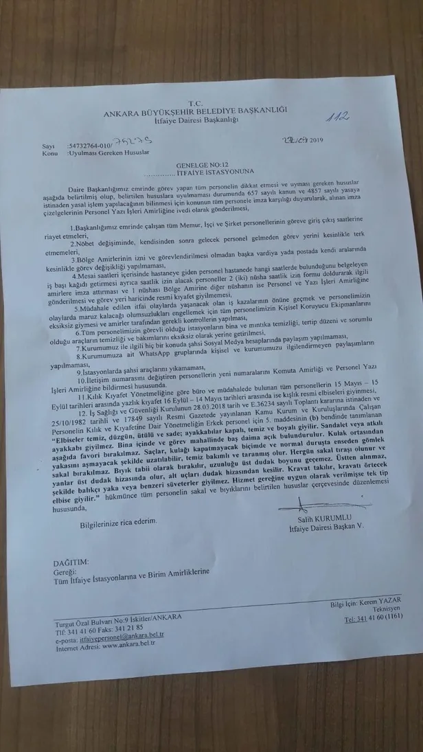 CHP'li Mansur Yavaş’tan faşizan baskı! Sakalı yasakladı, kravat takma zorunluluğu getirdi-4