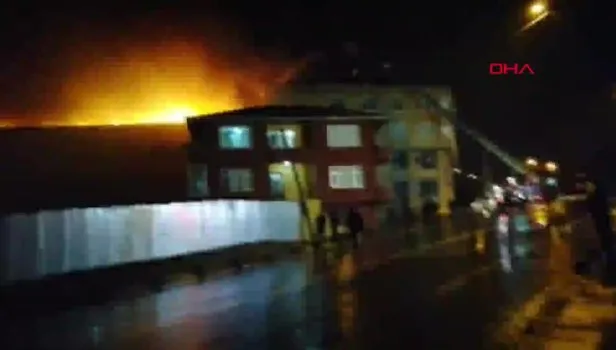 Hadımköy’de korkutan yangın
