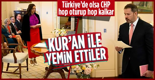Avustralya'da Müslüman bakanlar ellerinde Kur'an-ı Kerim'le yemin etti! Türkiye'de olsa CHP itiraz ederdi