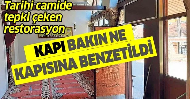 Bursa’daki tarihi camiye tepki çeken restorasyon: Kebapçı kapısı