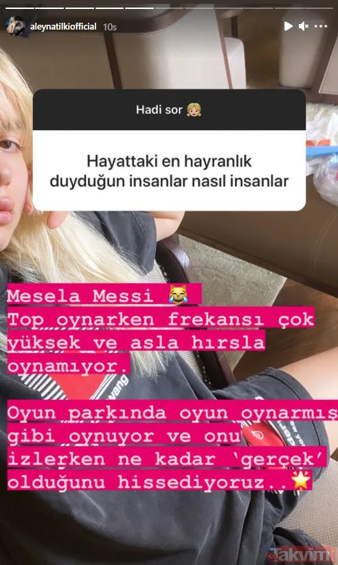 Aleyna Tilki soru-cevap yaptı büyük Messi hayranı çıktı ve değerlendirdi! İşte Aleyna Tilki'nin flaş Messi yorumu - 6