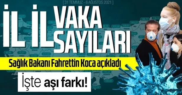 SON DAKİKA: Sağlık Bakanı Fahrettin Koca’dan aşı ve illere göre vaka açıklaması: 4 il maviye döndü