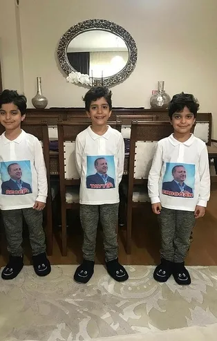 Recep, Tayyip ve Erdoğan isimli üçüzlerden Başkan Erdoğan'a mesaj