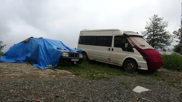 Ordu'da araçları doludan korumak için tahtalı önlem-7