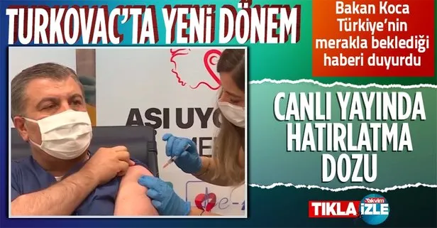 Son dakika: Sağlık Bakanı Fahrettin Koca, TURKOVAC aşısı oldu: Yarından itibaren Şehir Hastanelerinde uygulama başlıyor